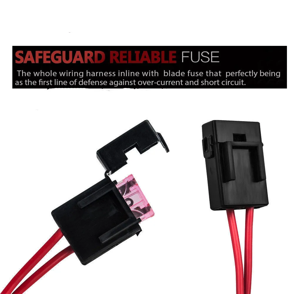 2-Way LED Universal Driving Light Wiring Loom Harness | 12V 24V | 40A Relay Switch