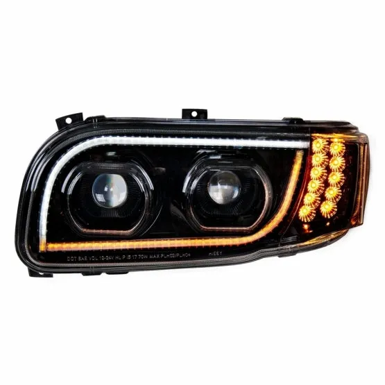 2008  Peterbilt 388/389 High Power LED Blackout Headlight w/ LED Position Light & LED Turn Signal
