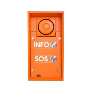 2N IP Safety Intercom | 2 Buttons & 10W Speaker | INFO/SOS Labels Included