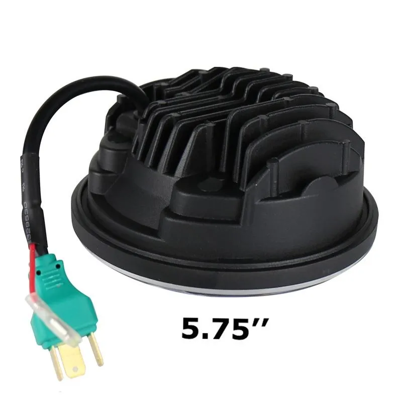 5.75" LED Headlight | DC 12V | 6000K-6500K | 40W | Harley Davidson | Silver