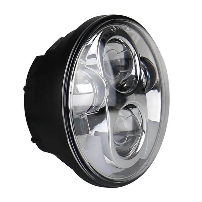 5.75" LED Headlight | DC 12V | 6000K-6500K | 40W | Harley Davidson | Silver