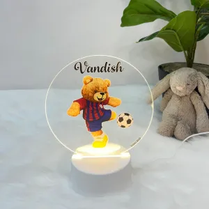 Acrylic LED Night Lamp - Teddys Soccer Swing