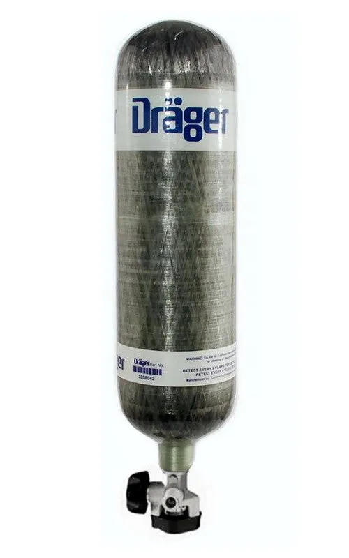 Draeger SCBA 4500PSI 45 Min. Cylinder Clear Coat Empty