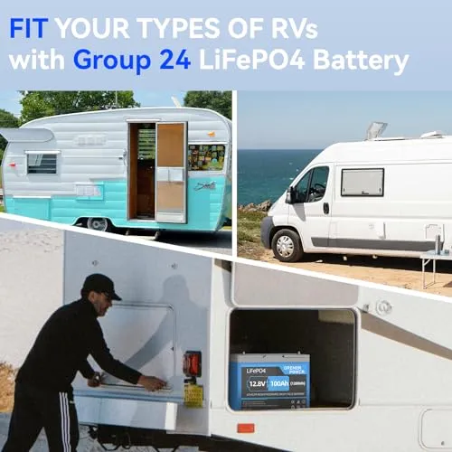 GrenerPower 12.8V 100Ah LiFePO4 Battery, Built-in 100A BMS, Max.1280Wh Lithium Iron Phosphate Battery with Up to 15000 Cycles & 10 Years Lifespan for RV, Camper, Solar Energy, Off Grid, Trolling Motor