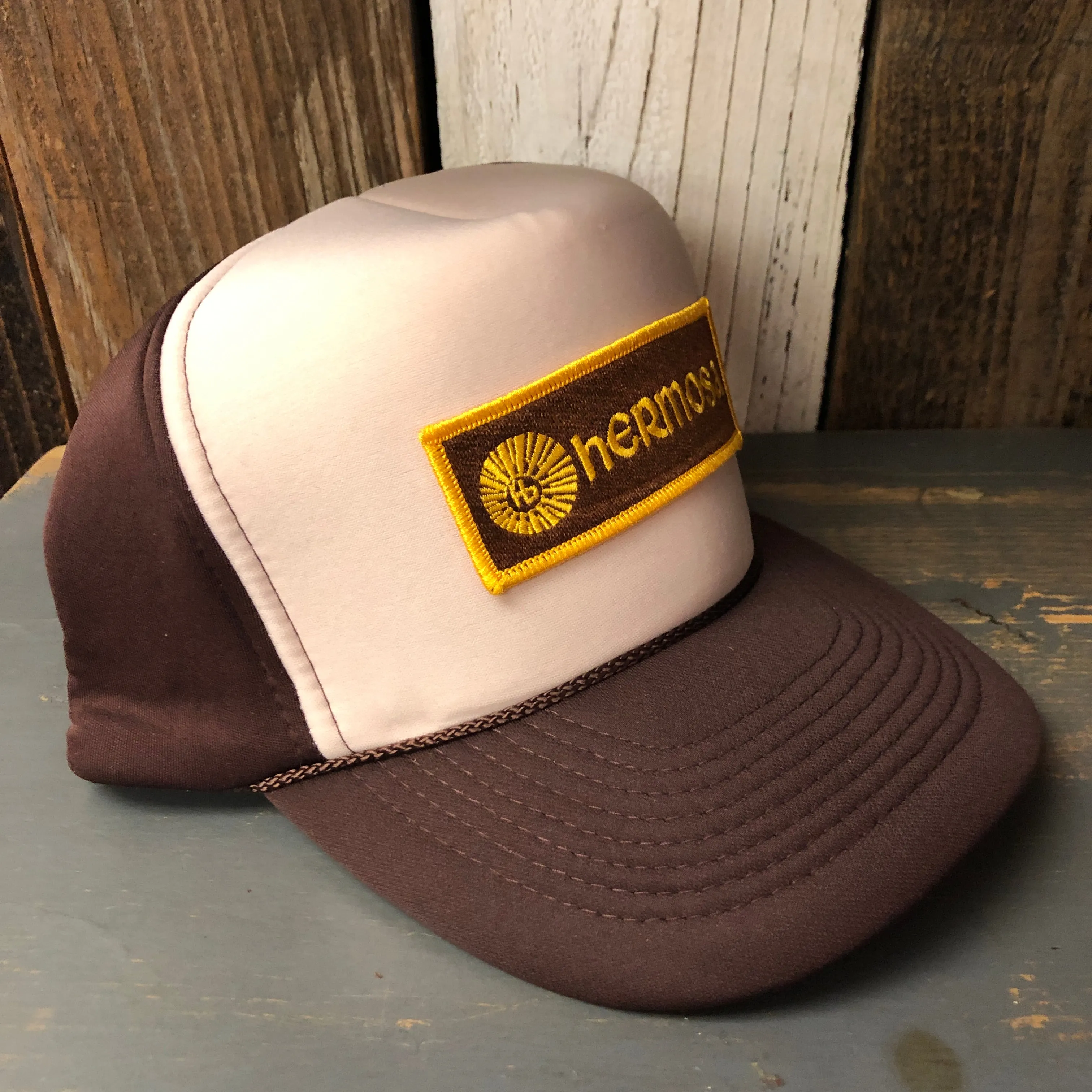 Hermosa Beach AS REAL AS THE STREETS Winter All Foam Cap Hat - Brown/Khaki/Brown