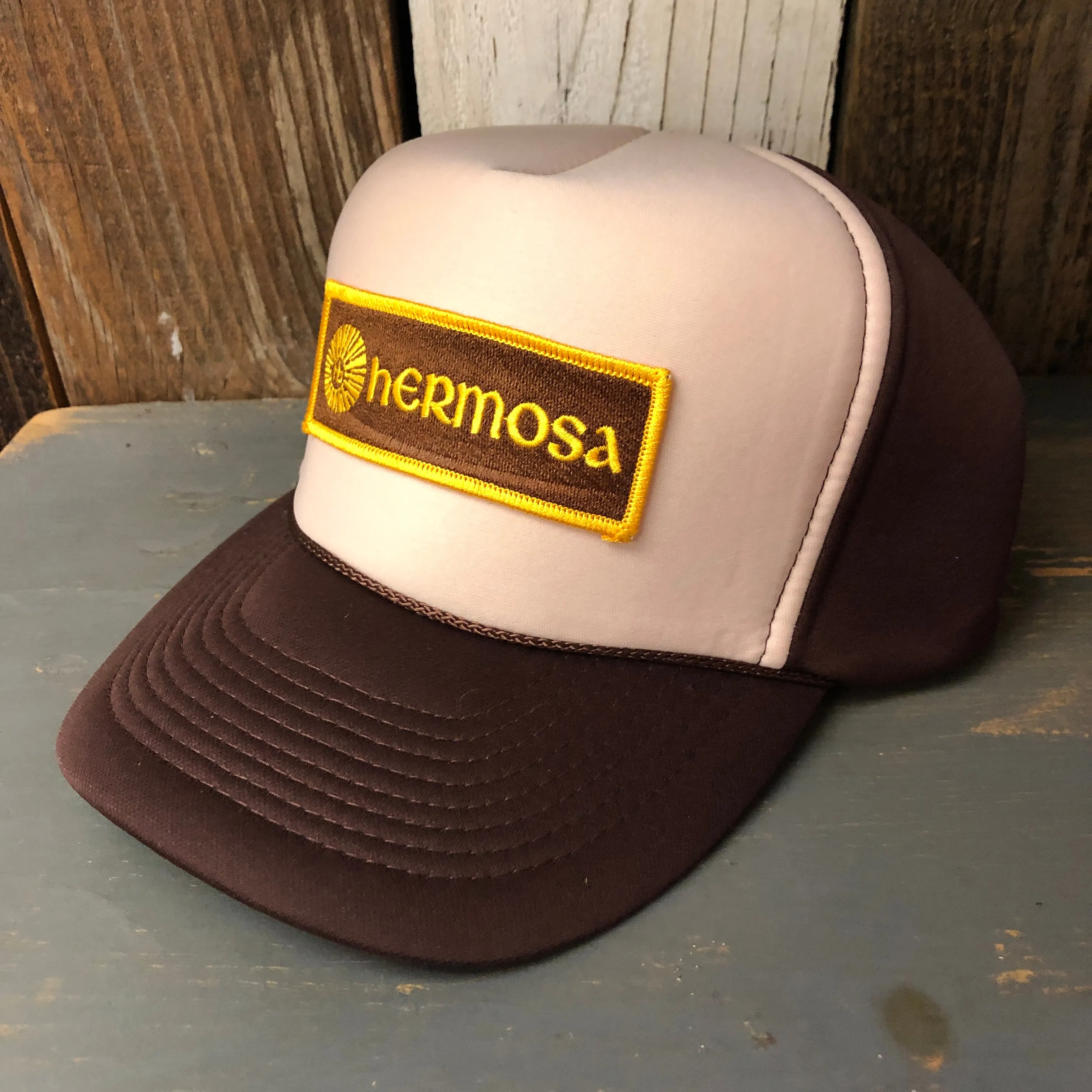 Hermosa Beach AS REAL AS THE STREETS Winter All Foam Cap Hat - Brown/Khaki/Brown