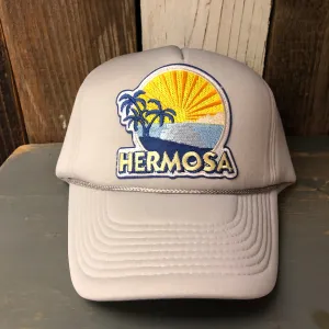 Hermosa Beach FIESTA Winter All Foam Trucker Cap Hat - Grey