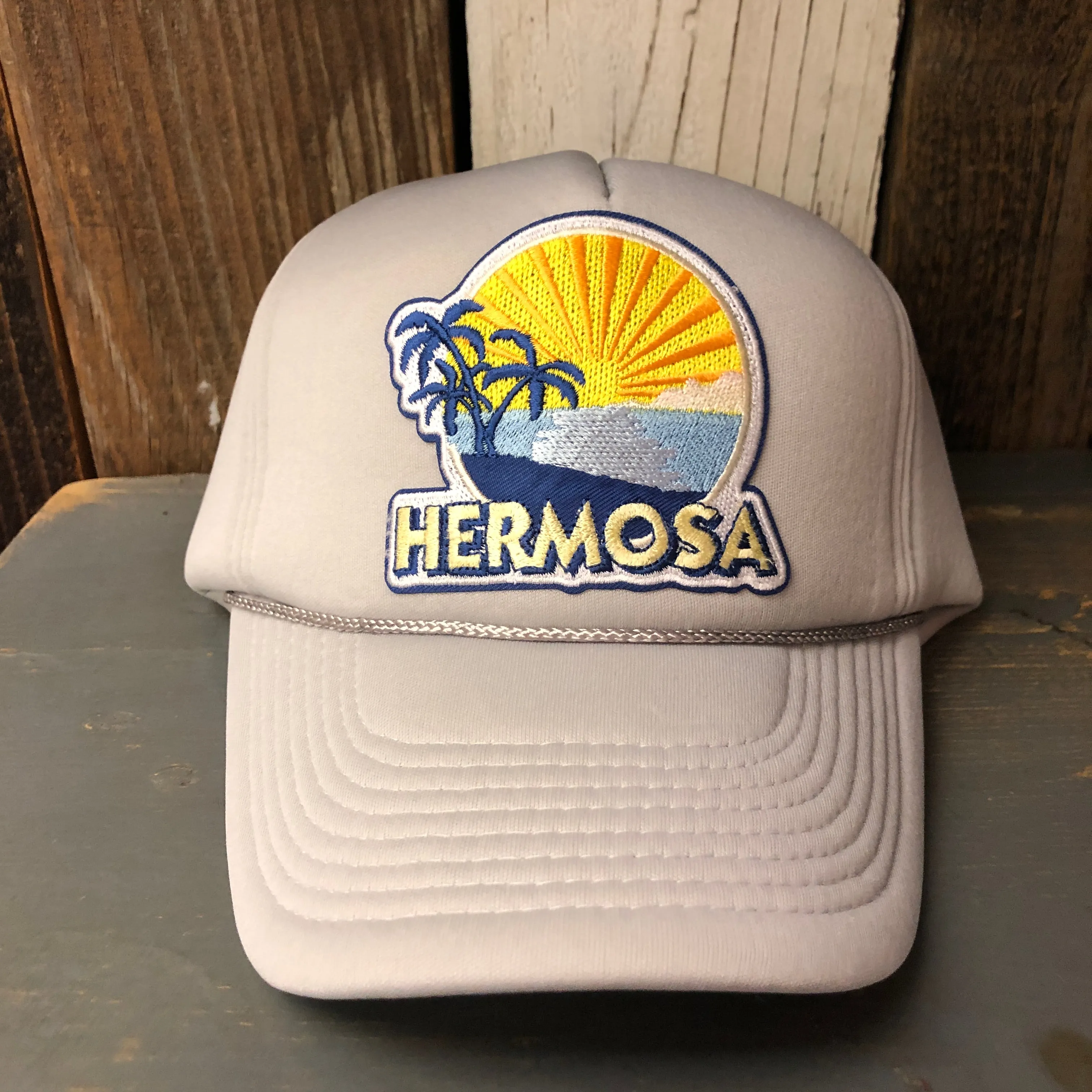 Hermosa Beach FIESTA Winter All Foam Trucker Cap Hat - Grey