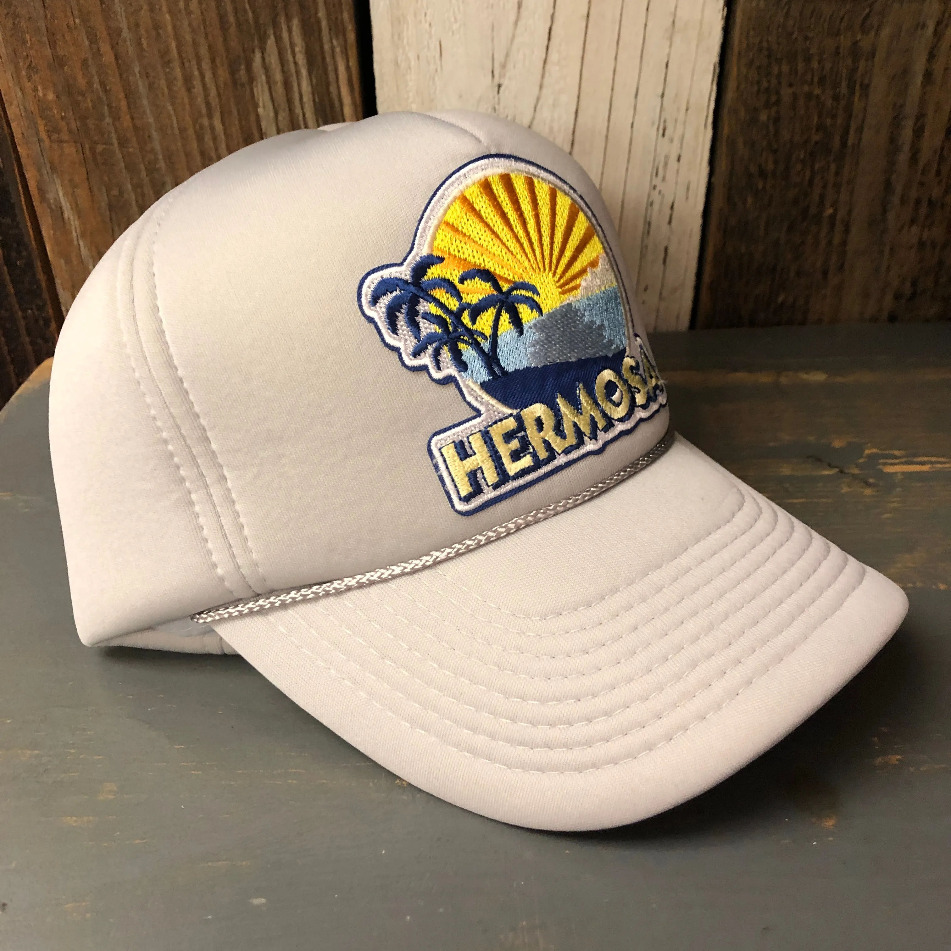 Hermosa Beach FIESTA Winter All Foam Trucker Cap Hat - Grey