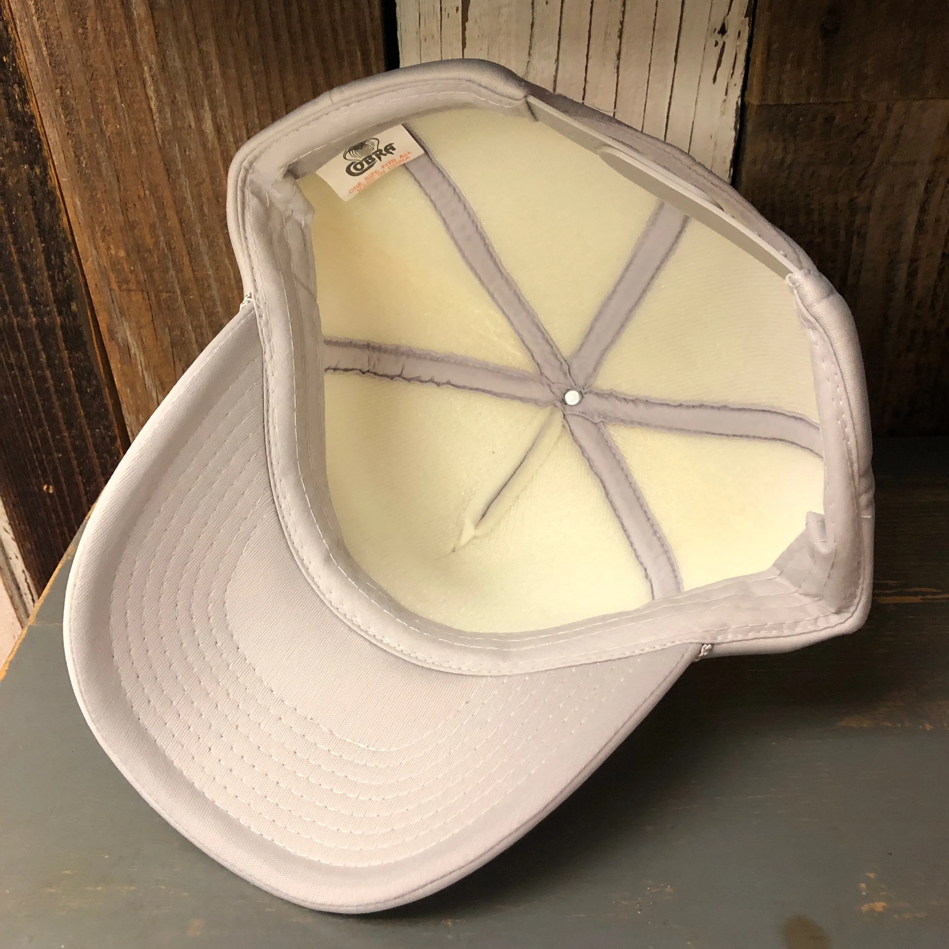 Hermosa Beach SUFING GRIZZLY BEAR Winter All Foam Cap Hat - Grey