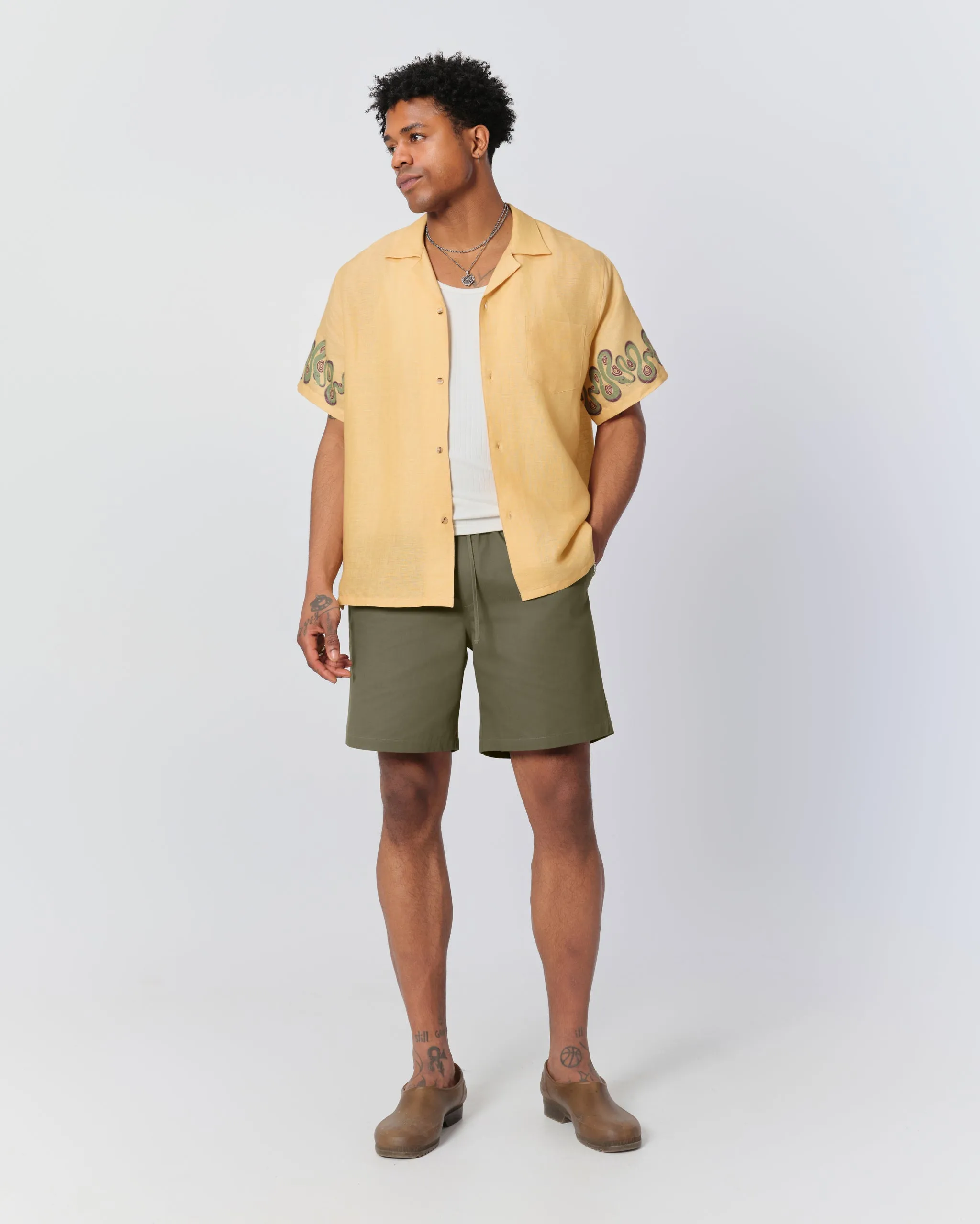 Oat Dizzy Boa Camp Shirt
