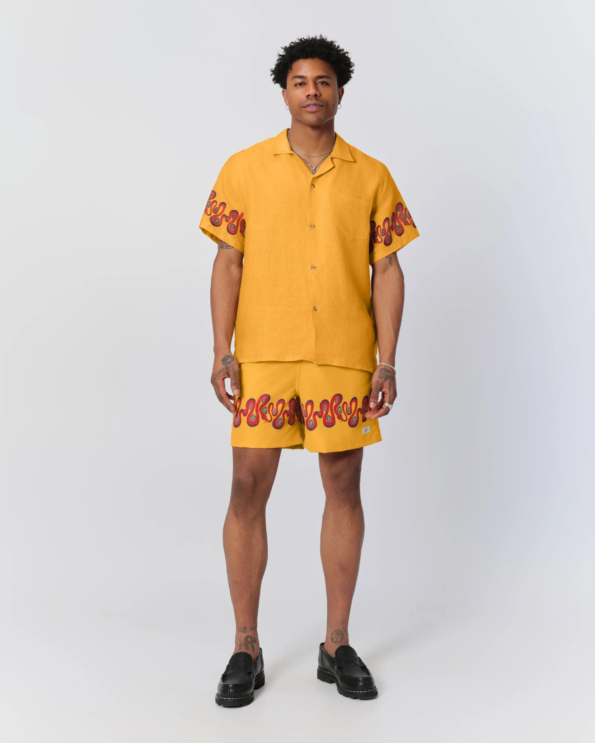Ochre Dizzy Boa Camp Shirt