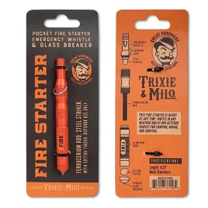 "Fire Starter" Emergency Whistle &amp; Glass Breaker Multifunction Tool
