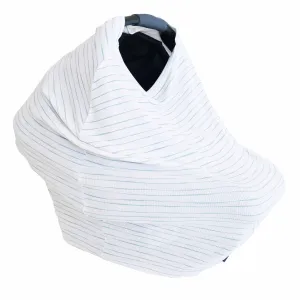 Sage's Stripes Waffle Bamboo Multi-Use Stretchy Car Seat & Nursing Cover
