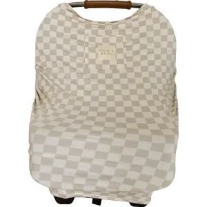 Taupe Checkered Bamboo Multi-Use Cover