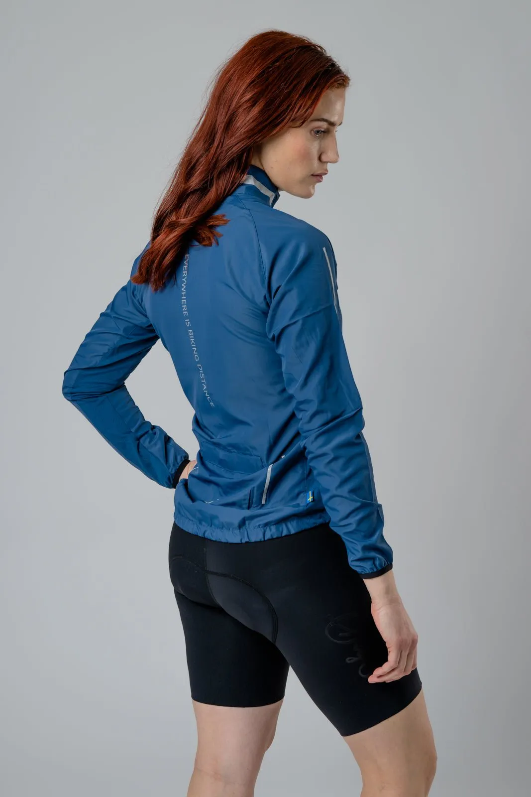 Treriksrset Blue Women's Cycling Wind/Pack Jacket