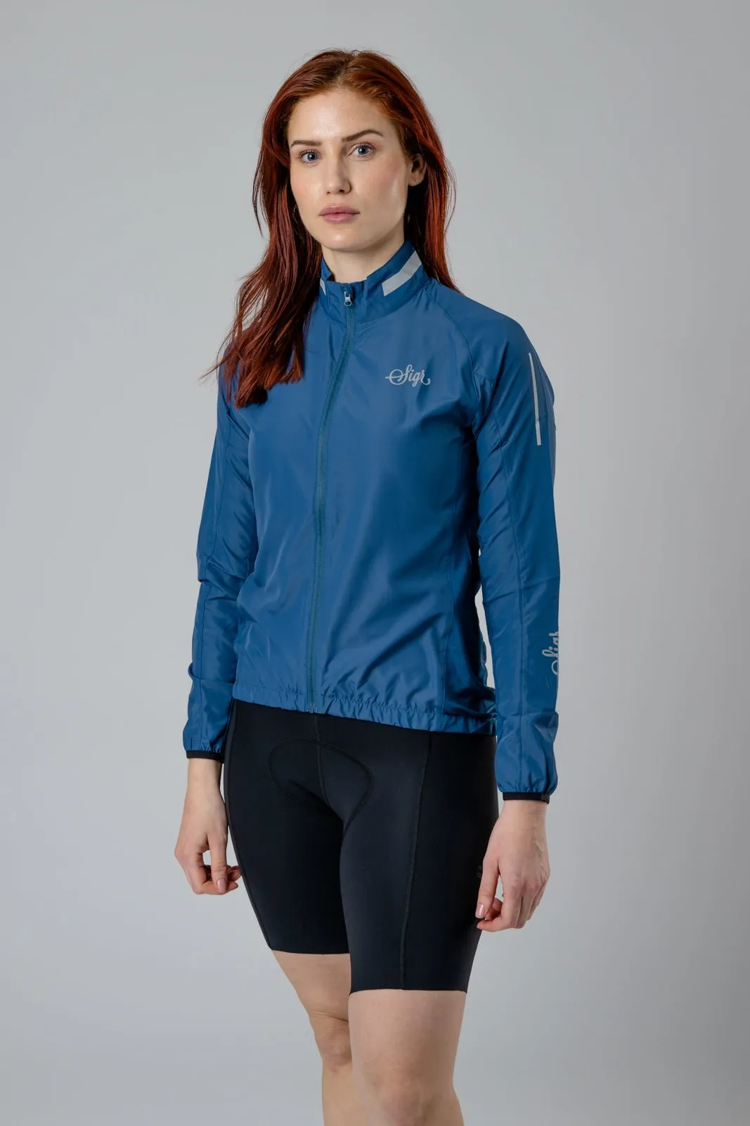 Treriksrset Blue Women's Cycling Wind/Pack Jacket