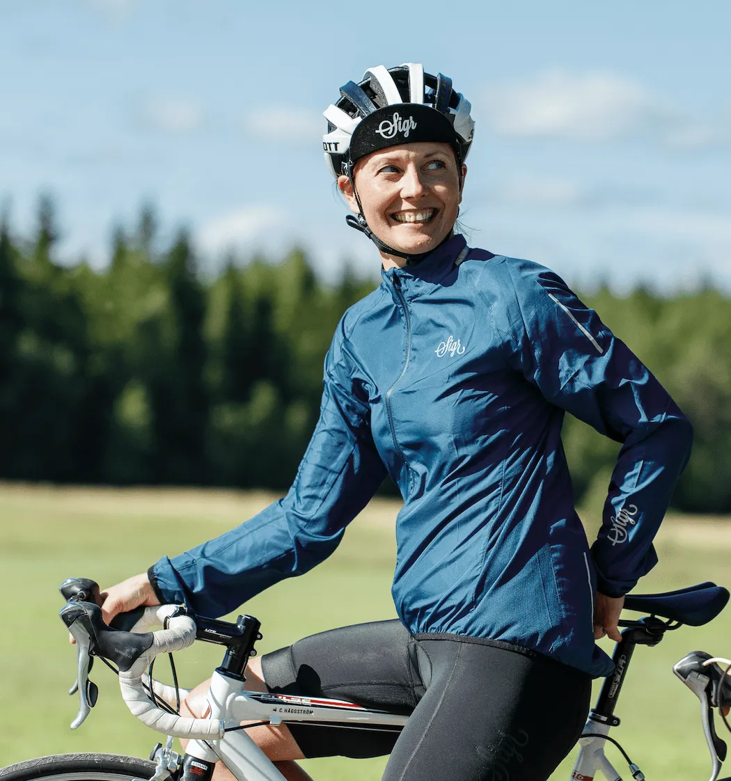 Treriksrset Blue Women's Cycling Wind/Pack Jacket