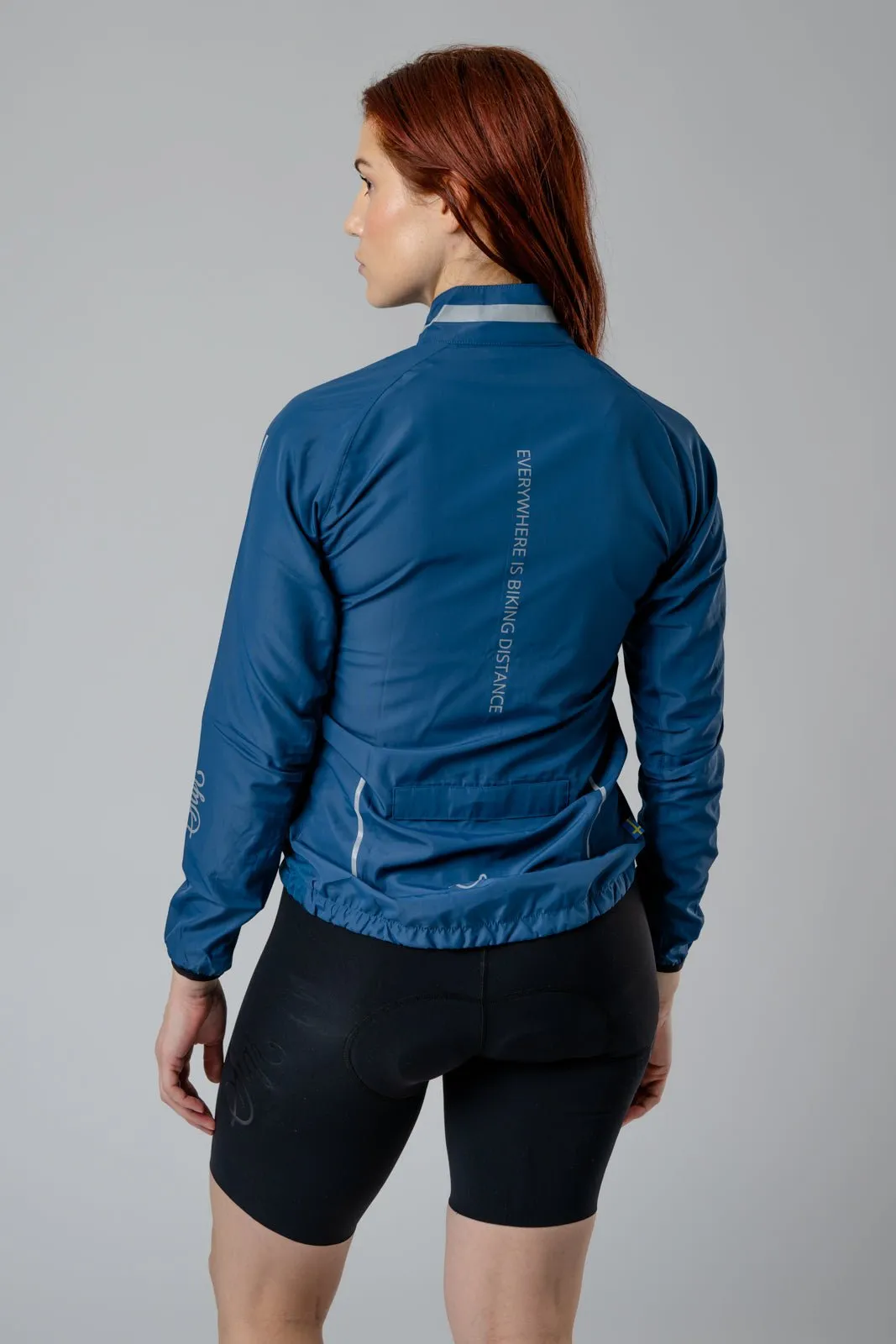 Treriksrset Blue Women's Cycling Wind/Pack Jacket