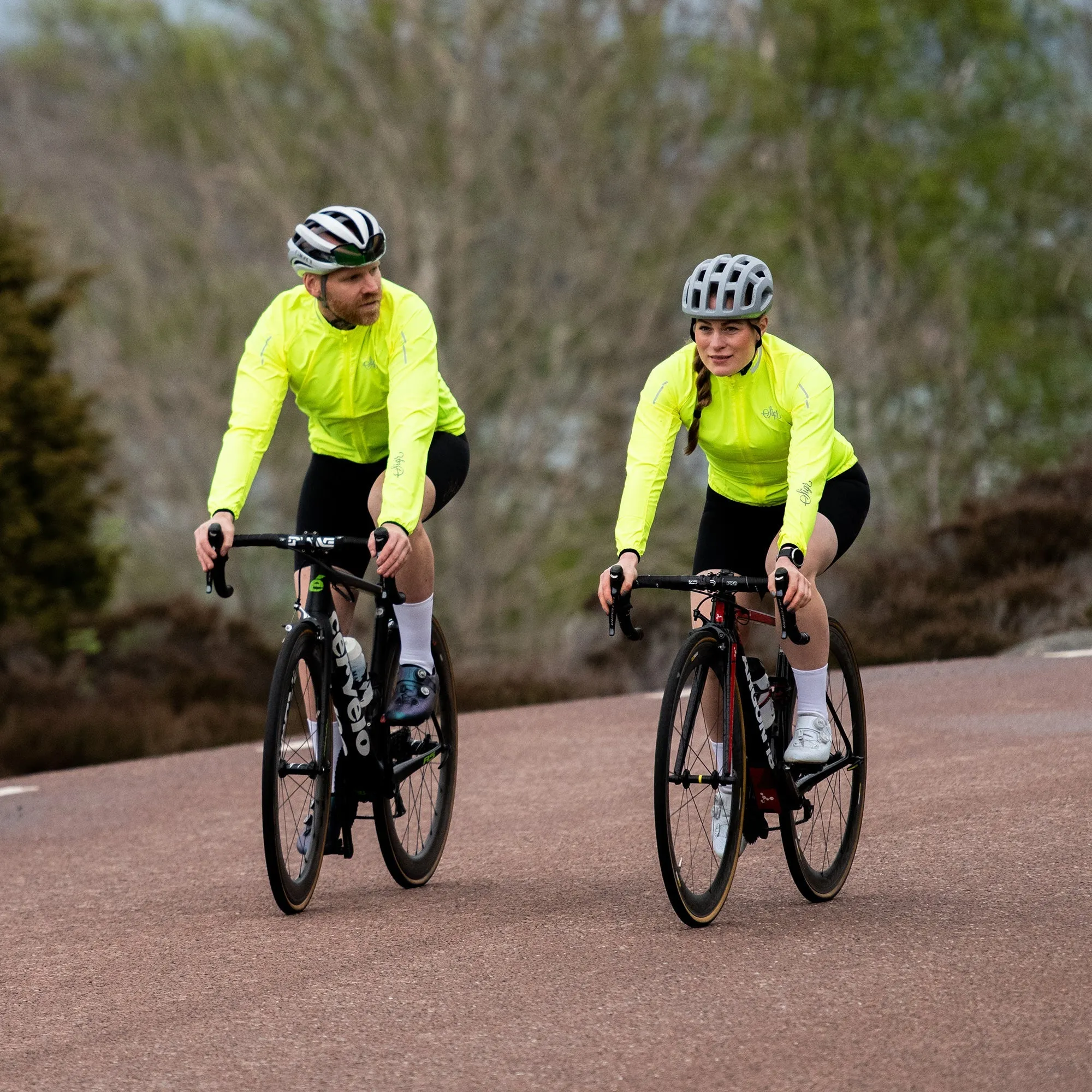 Treriksrset Yellow Men's Cycling WInd/Pack Jacket for Men